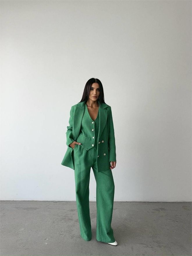 ESPADA Green Formal Elegant Suit Wholesale Clothing No Fabric