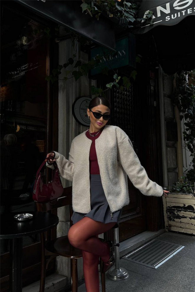 Ello Jakna S Patentnim Zatvaračem Kamen Veleprodaja odjeće Ležerni