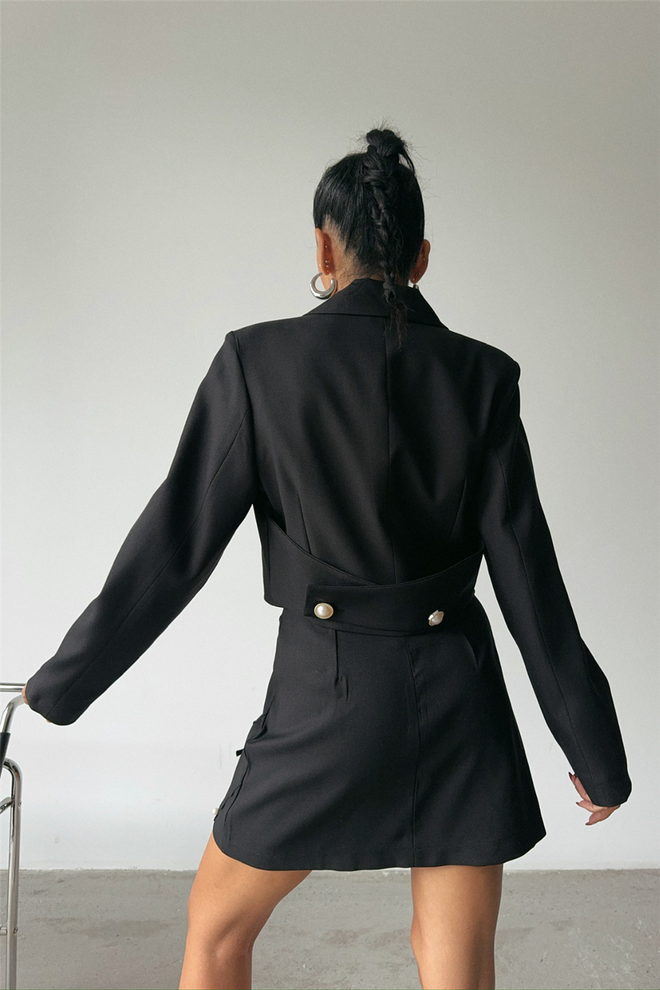 Ello Minifalda Con Detalle De Cinta De Perlas Negro Ropa al por mayor Otoño