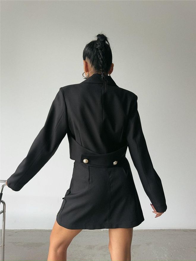 Ello Minifalda Con Detalle De Cinta De Perlas Negro Ropa al por mayor 12