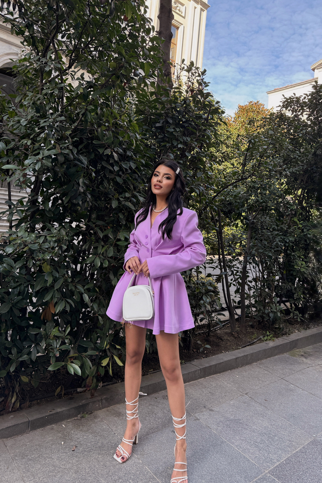 Ello Jacket Dress With Punch Detailed Wholesale Clothing Fall