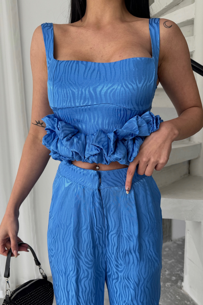 ESPADA Albastru Elegant Formal Glam Set Îmbrăcăminte cu ridicata Formal