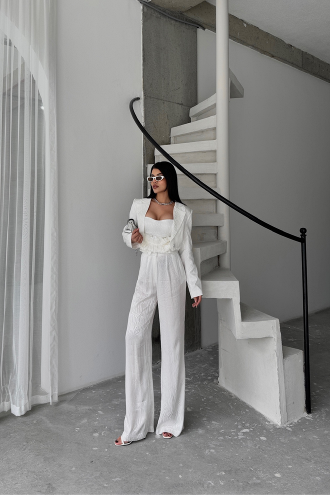 ESPADA Set Alb Elegant Glam Formal Îmbrăcăminte cu ridicata Primăvară