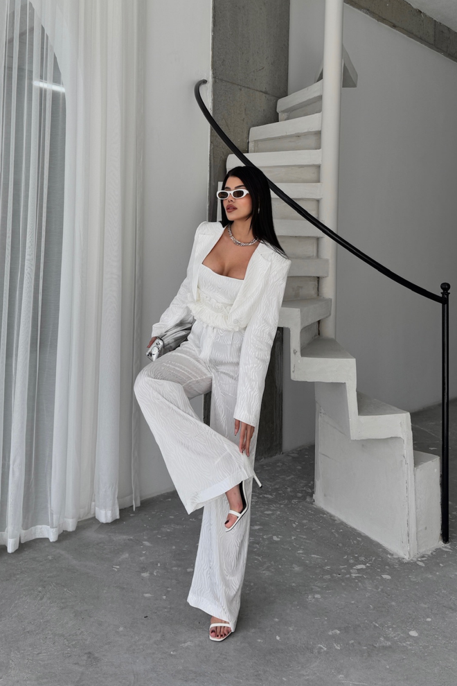 ESPADA Set Alb Elegant Glam Formal Îmbrăcăminte cu ridicata Bumbac