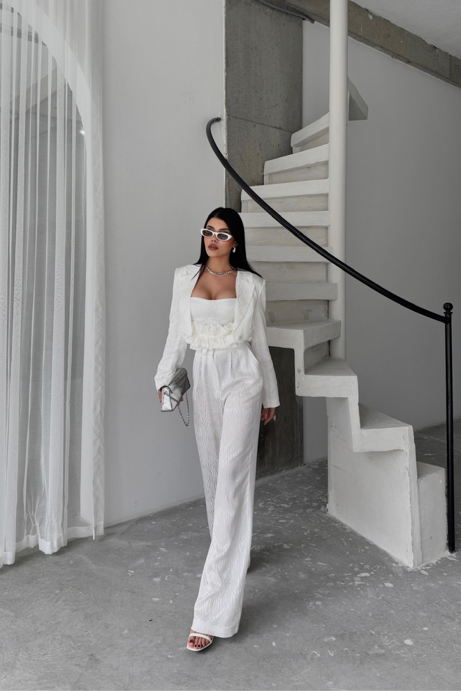 ESPADA Set Alb Elegant Glam Formal Îmbrăcăminte cu ridicata Glam