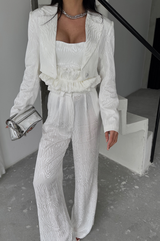 ESPADA Set Alb Elegant Glam Formal Îmbrăcăminte cu ridicata Formal