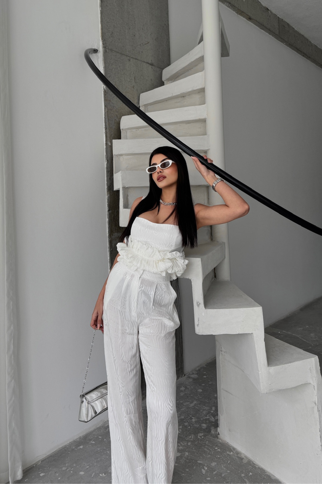 ESPADA Set Alb Elegant Glam Formal Îmbrăcăminte cu ridicata Vară