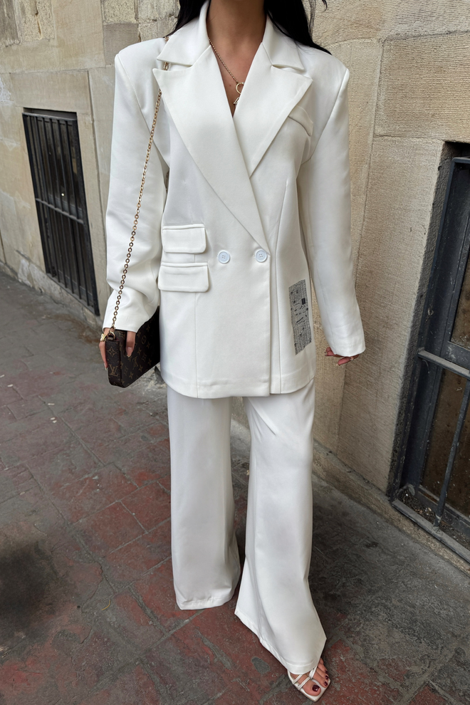 ESPADA Белый Формальный Элегантный Негабаритный Поставил Оптовая продажа одежды 5