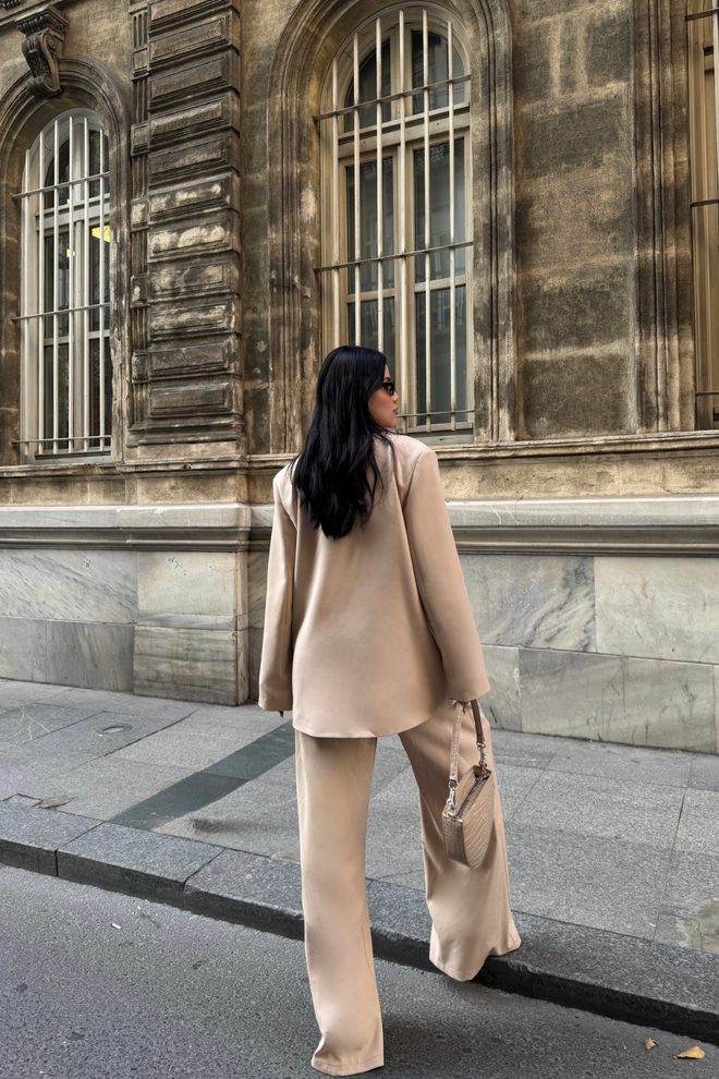 ESPADA Бежевый Формальный Костюм Оверсайз С Карманами С Клапаном Оптовая продажа одежды 5