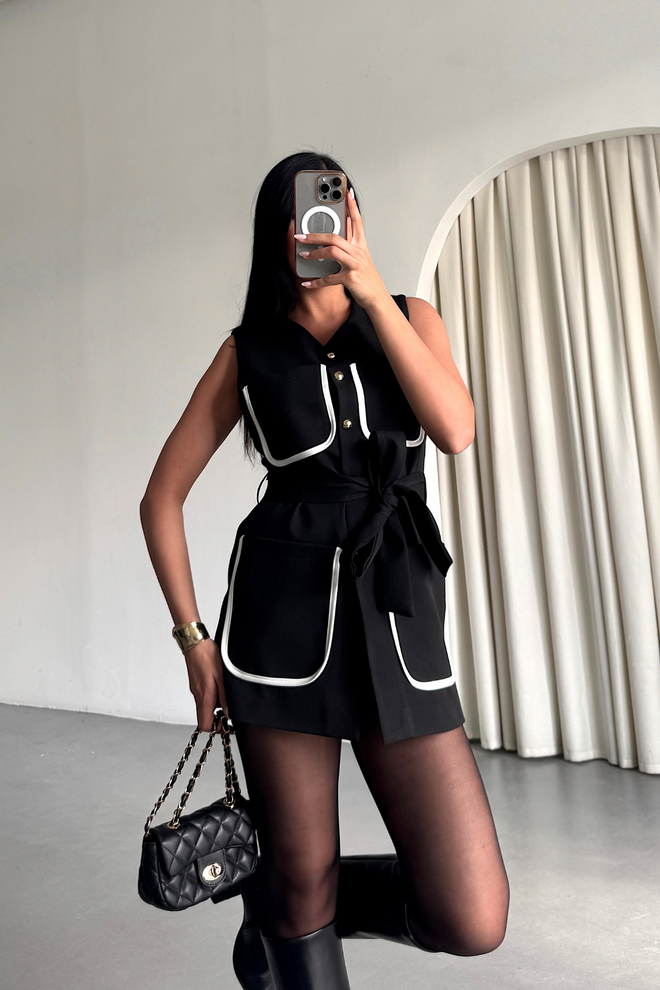 Ello Large Pocket Biye Detailed Vest Wholesale Clothing Summer