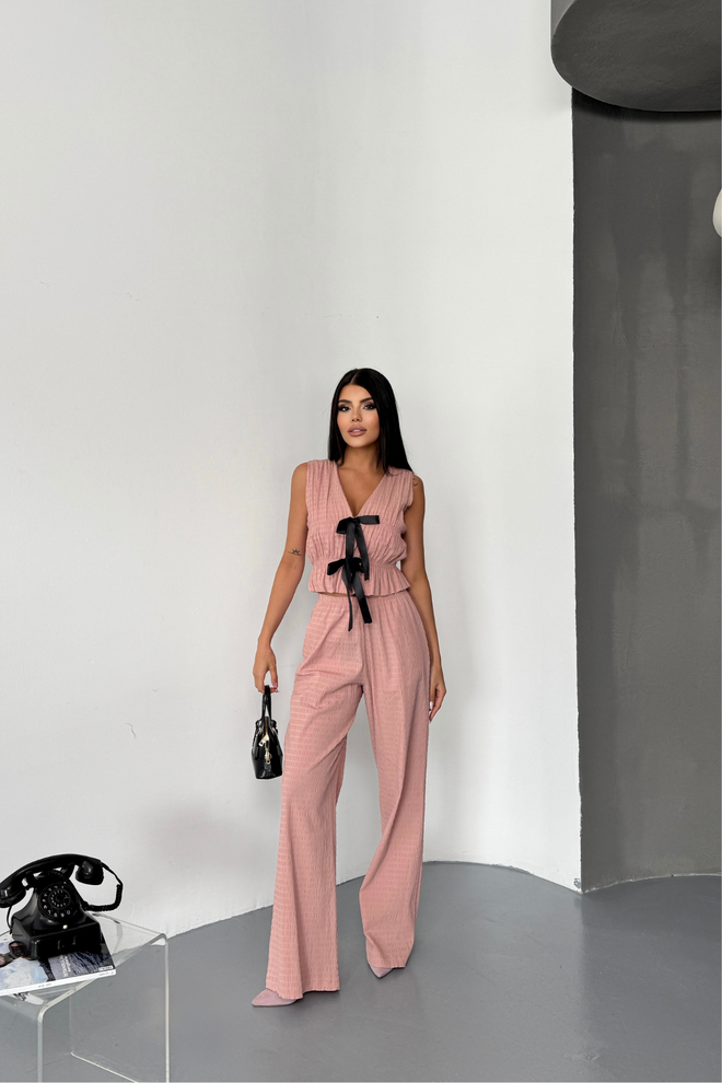 Ello Vaflerjeva Bluza hlače Tk Trak Details Oblačila na debelo Ležerno