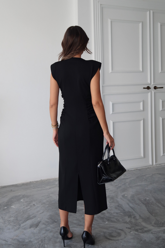 Ello Black Elegant Sleeveless Sheath Dress Wholesale Clothing Sexy