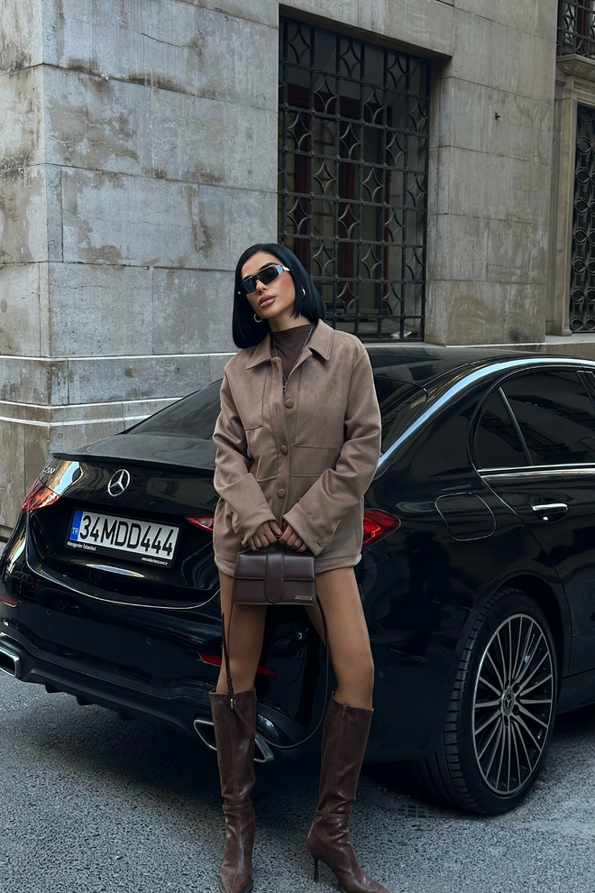 Ello Béžová Neformálny Tričko Bunda Veľkoobchod s oblečením Streetwear