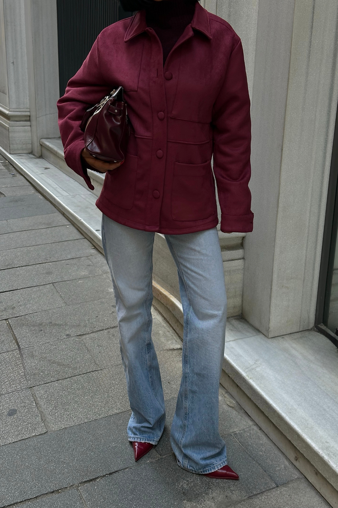 Ello Claret Red Jacket Wholesale Clothing 1