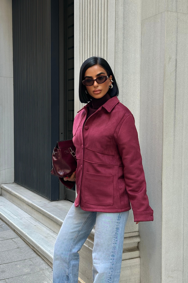 Ello Claret Red Jacket Wholesale Clothing Spring