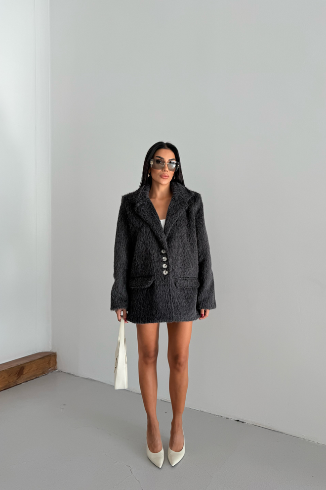 Ello Black Elegant Single Breasted Blazer Jacket Wholesale Clothing Vintage
