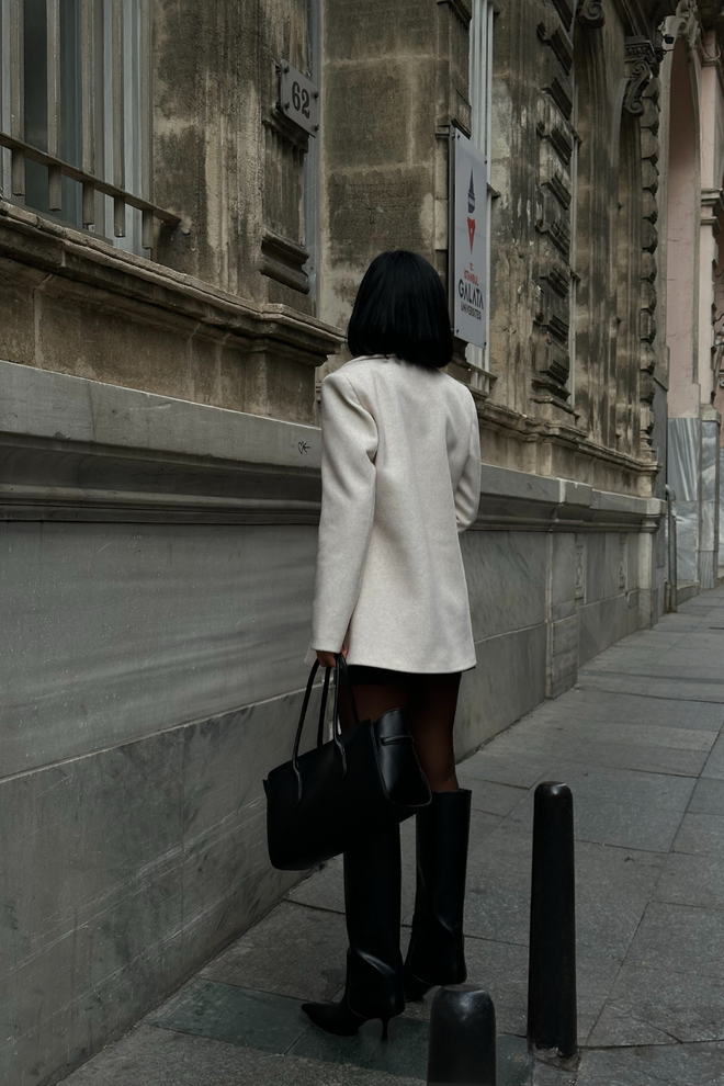 Ello Beige Elegante Einreihiger Blazer Jacke Großhandelskleidung 5