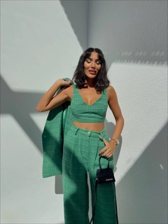 Hurtowa modelka nosi 25469 - Suit - Green, turecka hurtownia Garnitur firmy Ello