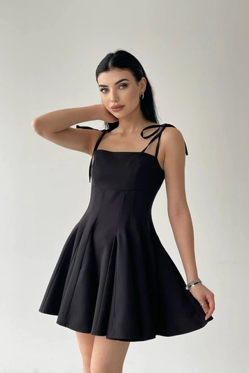 A wholesale clothing model wears  Clara Strappy Mini Dress
, Turkish wholesale Dress of Etika