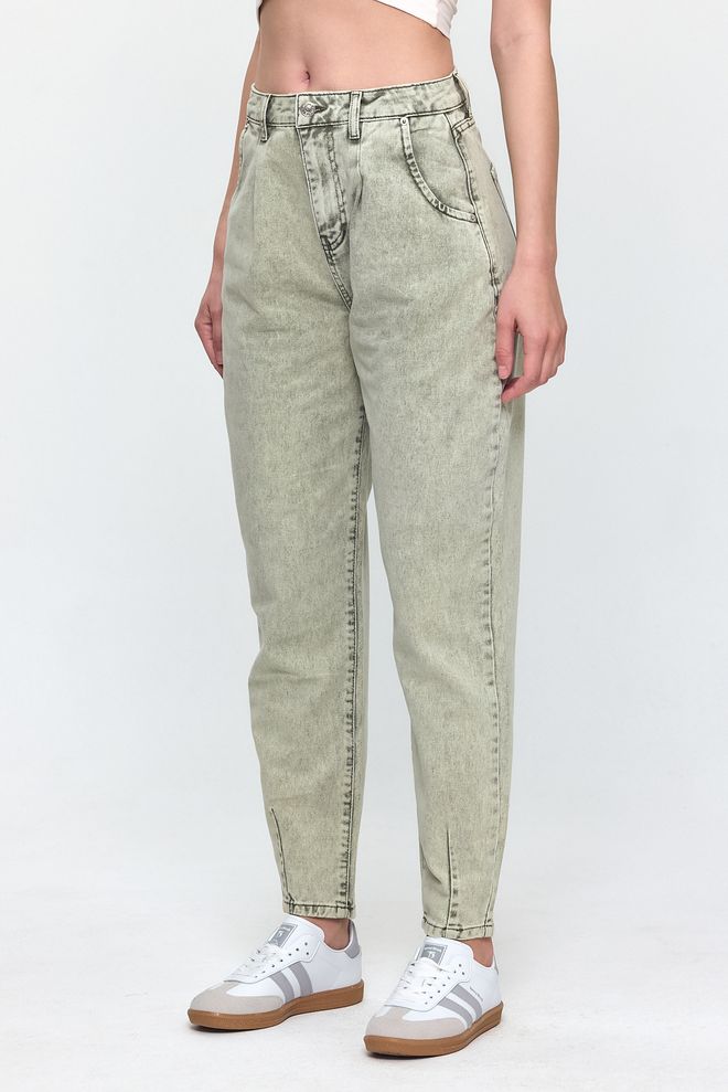 Evable Nob Green High Waist Jean Wholesale Clothing Spring