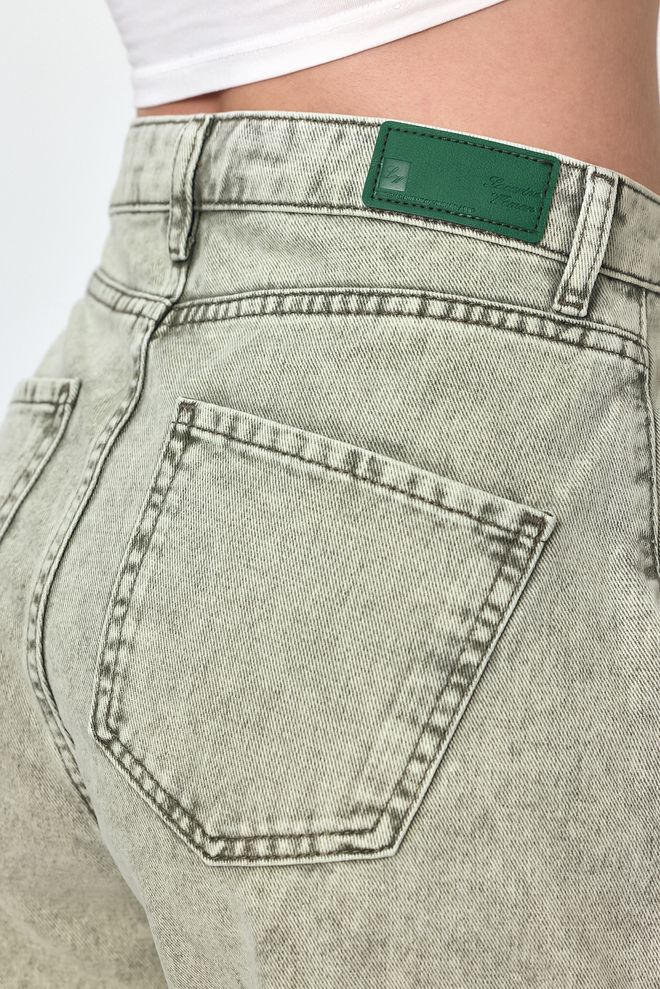 Evable Nob Green High Waist Jean Wholesale Clothing 5