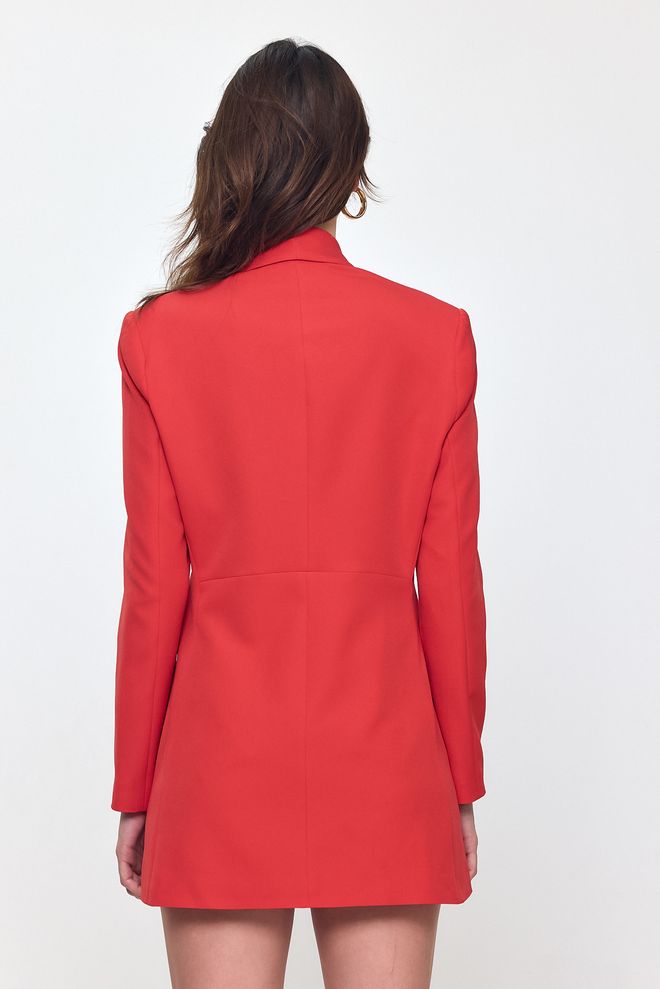 Evable Nob Red Button Detailed Jacket Wholesale Clothing 4