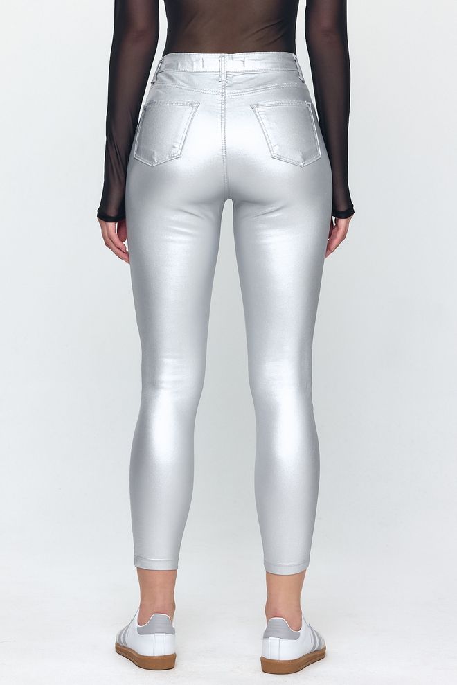 Evable Nob Shiny High Waist Women Skinny Pants Wholesale Clothing 4