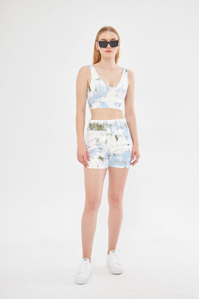 Evable Olla Wide Belt High Waist Shorts In Mix Color Wholesale Clothing Dating