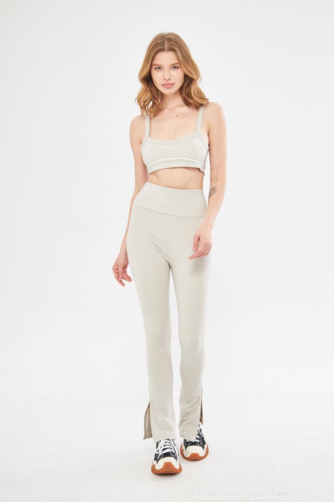 Evable Ally Tajice Visokog Struka S Prorezima U Bež Boji Veleprodaja odjeće Poliamid