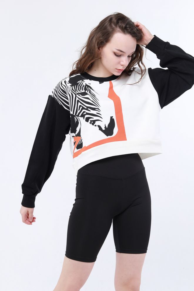Evable Noh006 Kadın Sweatshirt Toptan Giyim Gündelik