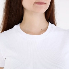 A wholesale clothing model wears 20059 - Eho Body - White, Turkish wholesale Blouse of Evable