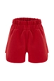 Ein Bekleidungsmodell aus dem Großhandel trägt 20079-vurde-shorts-red, türkischer Großhandel  von 