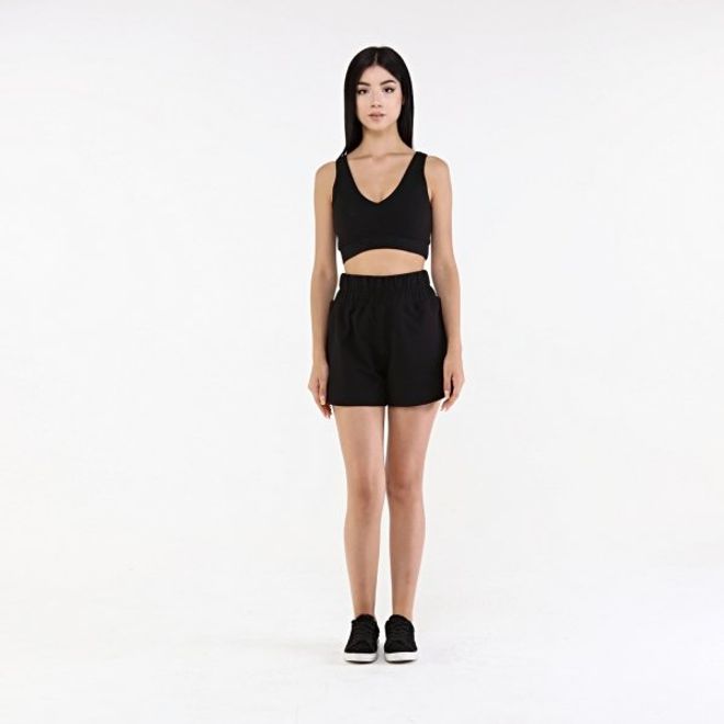 Evable Vurde Shorts Black Wholesale Clothing Cotton