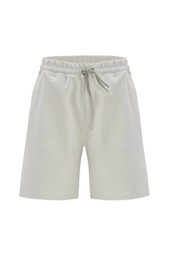 Veleprodajni model oblačil nosi 20082 - Marfe Shorts - White, turška veleprodaja Kratke hlače od Evable