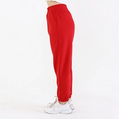 Veleprodajni model oblačil nosi 20087 - Seal Sweatpant Int - Red, turška veleprodaja Trenirke od Evable