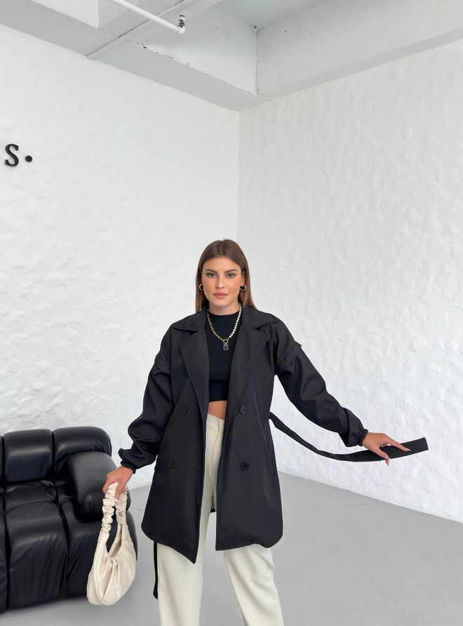 Ezgi Nisantasi Trenchcoat Groothandel Kleding Casual