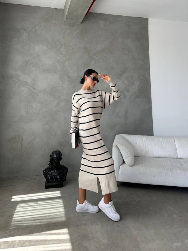 Ezgi Nisantasi فستان تريكو ملابس بالجملة قطن