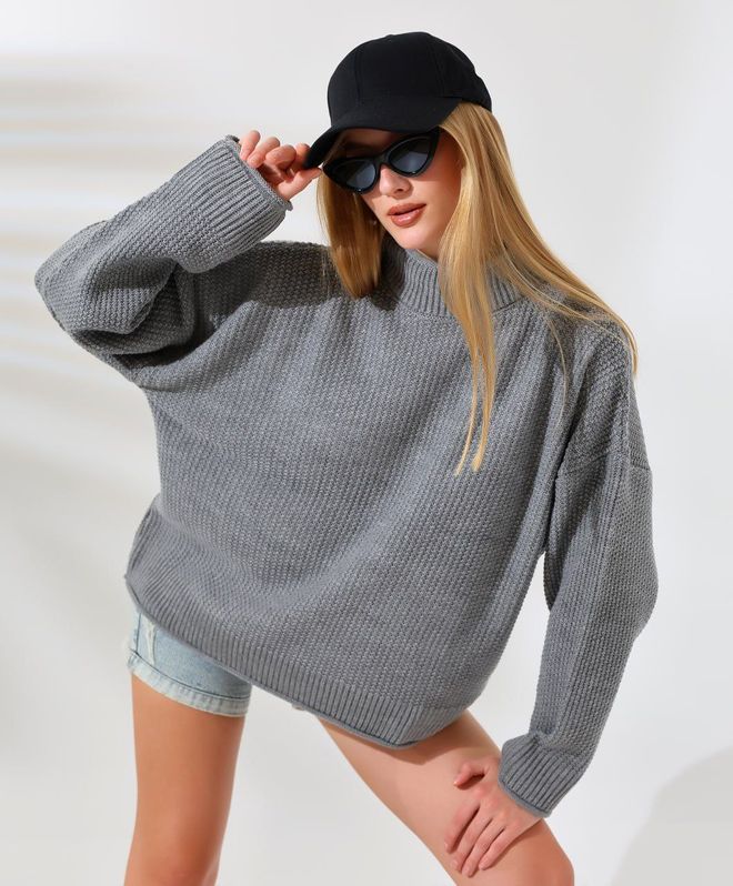 Ezgi Nisantasi Lilyum Gebreide Trui Groothandel Kleding Casual