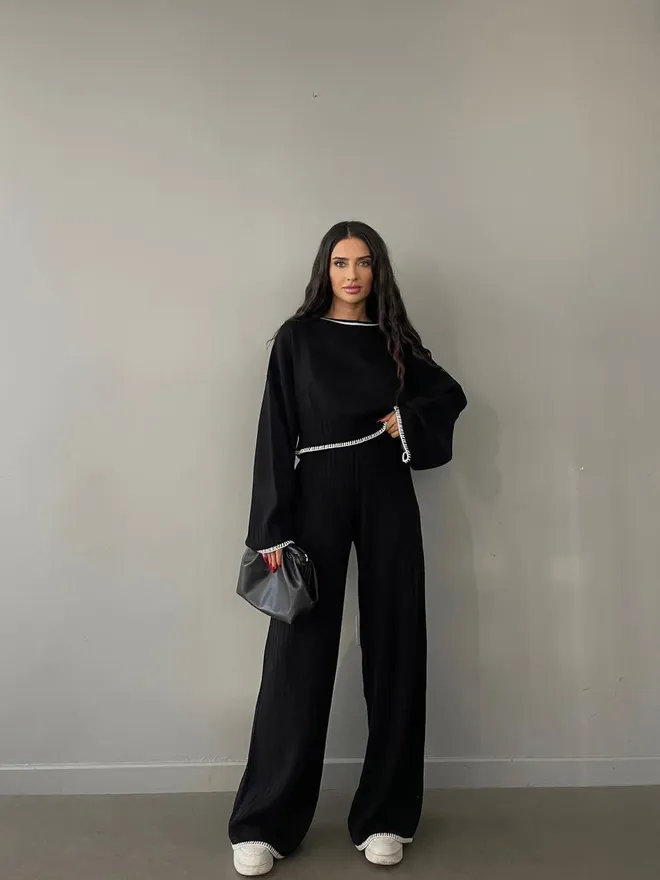 Ezgi Nisantasi Set De Costura Pastor Ropa al por mayor Casual