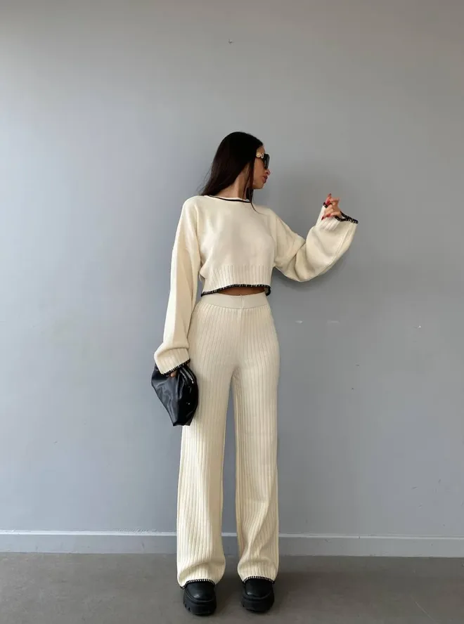 Ezgi Nisantasi Set De Costura Pastor Ropa al por mayor Casual