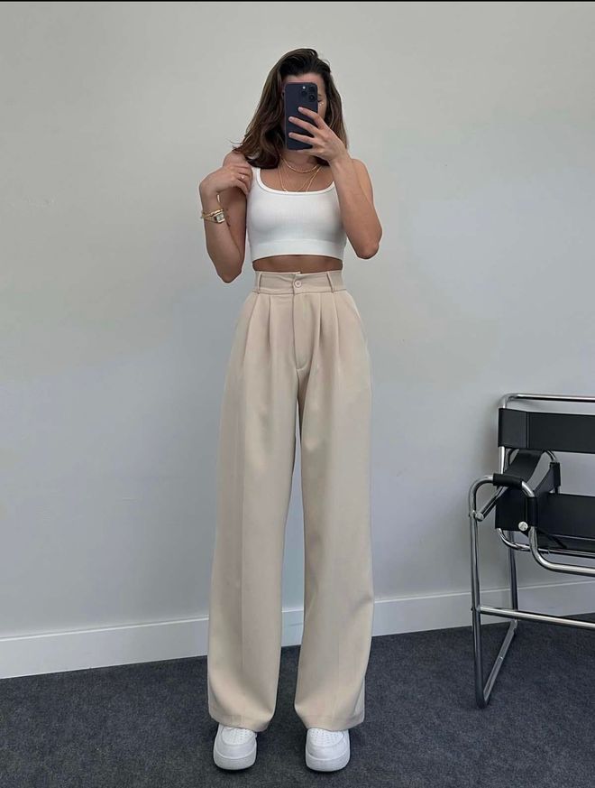 Ezgi Nisantasi Double Palazzo Trousers Wholesale Clothing Birthday