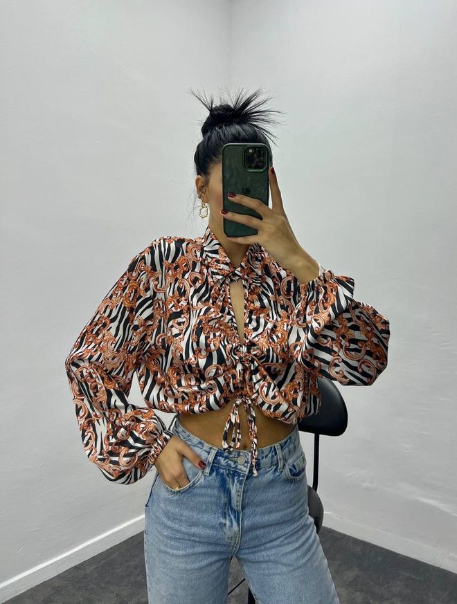 Ezgi Nisantasi Camicetta Di Raso Abbigliamento all'ingrosso Sexy