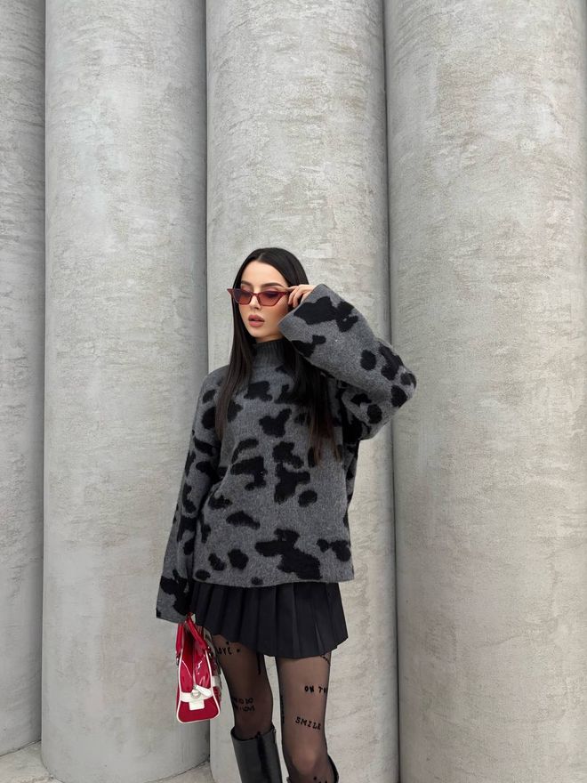 Ezgi Nisantasi Baard Gebreide Trui Groothandel Kleding Casual