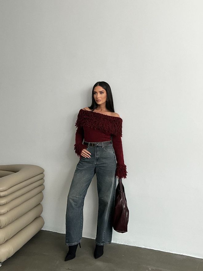 Ezgi Nisantasi Gefranjerde Trui Groothandel Kleding Casual