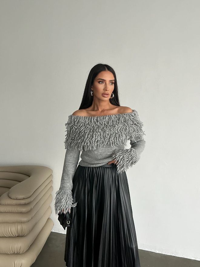 Ezgi Nisantasi Gefranjerde Trui Groothandel Kleding Casual