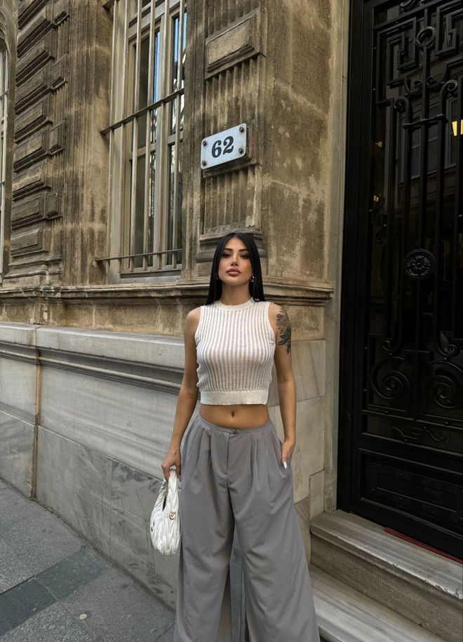 Ezgi Nisantasi Maglione Crop Abbigliamento all'ingrosso Casuale