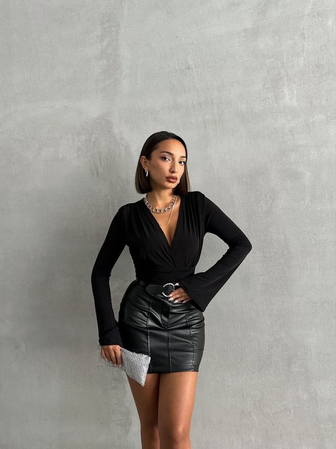 Ezgi Nisantasi Camicetta Con Maniche A Palloncino Abbigliamento all'ingrosso Sexy