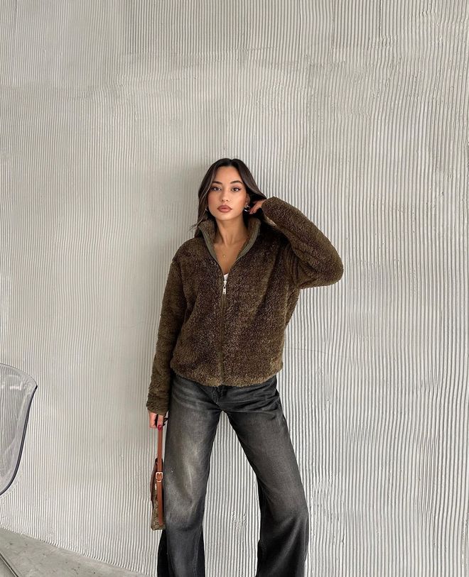 Ezgi Nisantasi Plush Cardigan Wholesale Clothing Casual