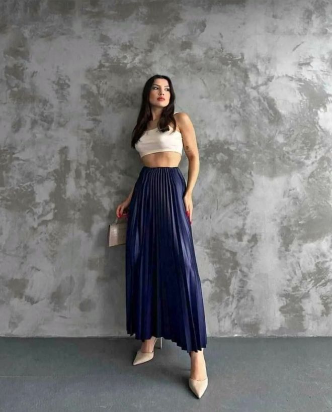 Ezgi Nisantasi Gonna A Pieghe Abbigliamento all'ingrosso Casuale