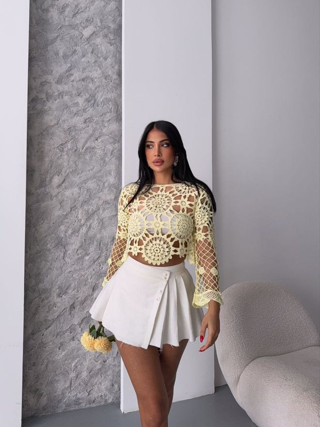 Ezgi Nisantasi Blusa De Encaje Ropa al por mayor Casual